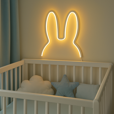 Konijntje Nachtlampje Slaapkamerlamp – Oplaadbaar & Zacht Licht voor Kinderen More For Mini