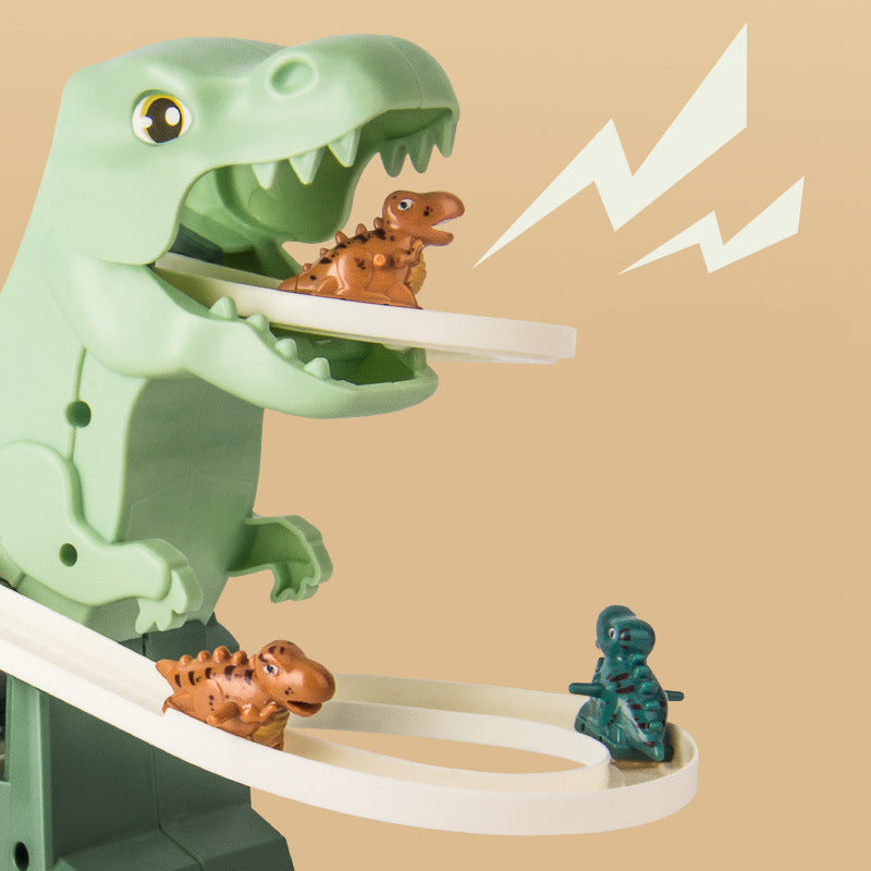 DinoRace™ Interaktiv Racerbana med Dinosaurier | Bilar med Automatisk Klättringsfunktion & LED-belysning More For Mini