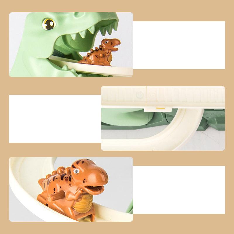 DinoRace™ Interaktiv Racerbana med Dinosaurier | Bilar med Automatisk Klättringsfunktion & LED-belysning More For Mini