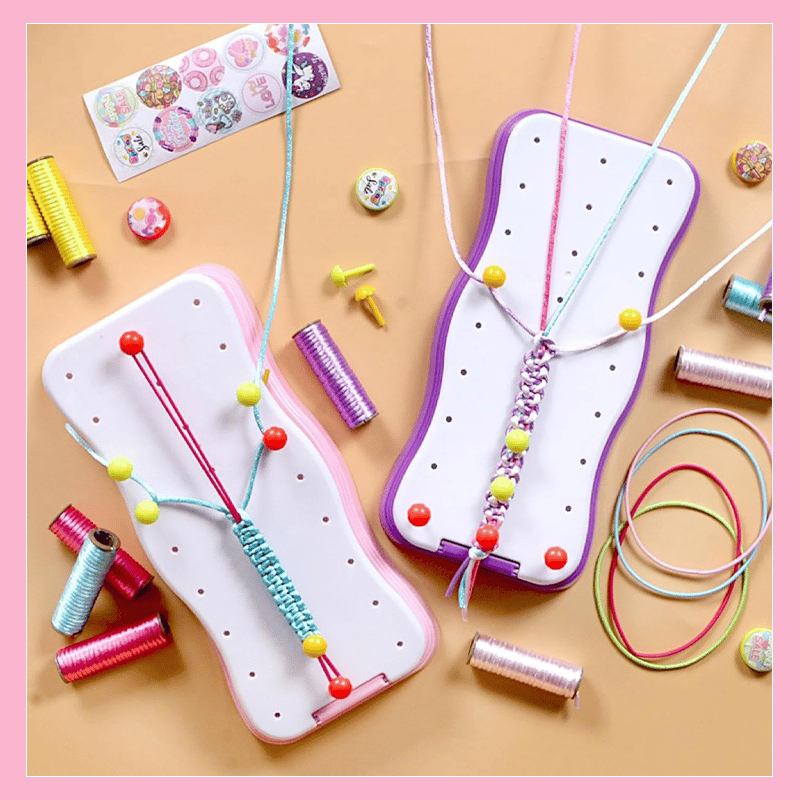 Kreativt Stickset för Barn – Gör Armband & Armringar | Pedagogiskt Leksak för 3+ År More For Mini