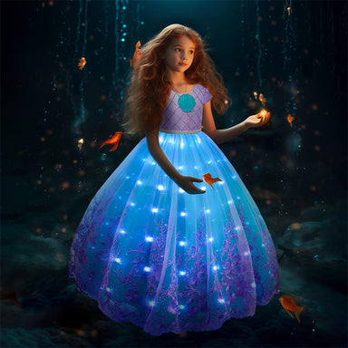 Lichtgevende Prinsessenjurk voor Kinderen – Zeemeermin Thema & Complete Accessoires | MagicWave More For Mini