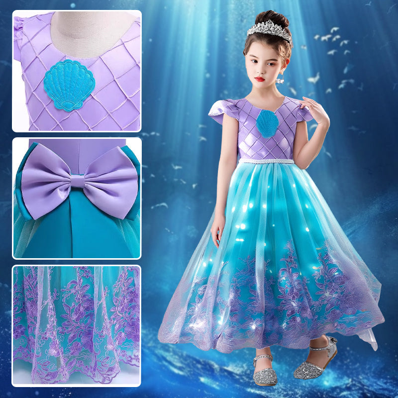 Lichtgevende Prinsessenjurk voor Kinderen – Zeemeermin Thema & Complete Accessoires | MagicWave More For Mini