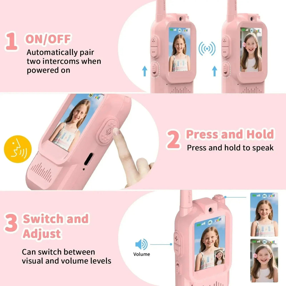 Video Walkie Talkie Barn med Skärm – 2-vägs Kommunikation More For Mini