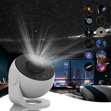 Sterrenhemel Projector voor Volwassenen & Kinderen – Galaxy Lamp met 12 Kleuren & 360° Rotatie – Nachtlamp & Sfeerverlichting voor Slaapkamer More For Mini